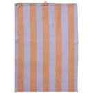 Viskestykke Linus m/lilla og rustikbrune brede striber thumbnail