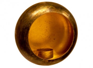 Veggstake rund antikk brass gull Liten