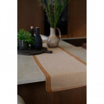 Løper jute/bomull 35x120cm konjak 
